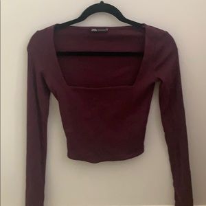 Zara square neck top